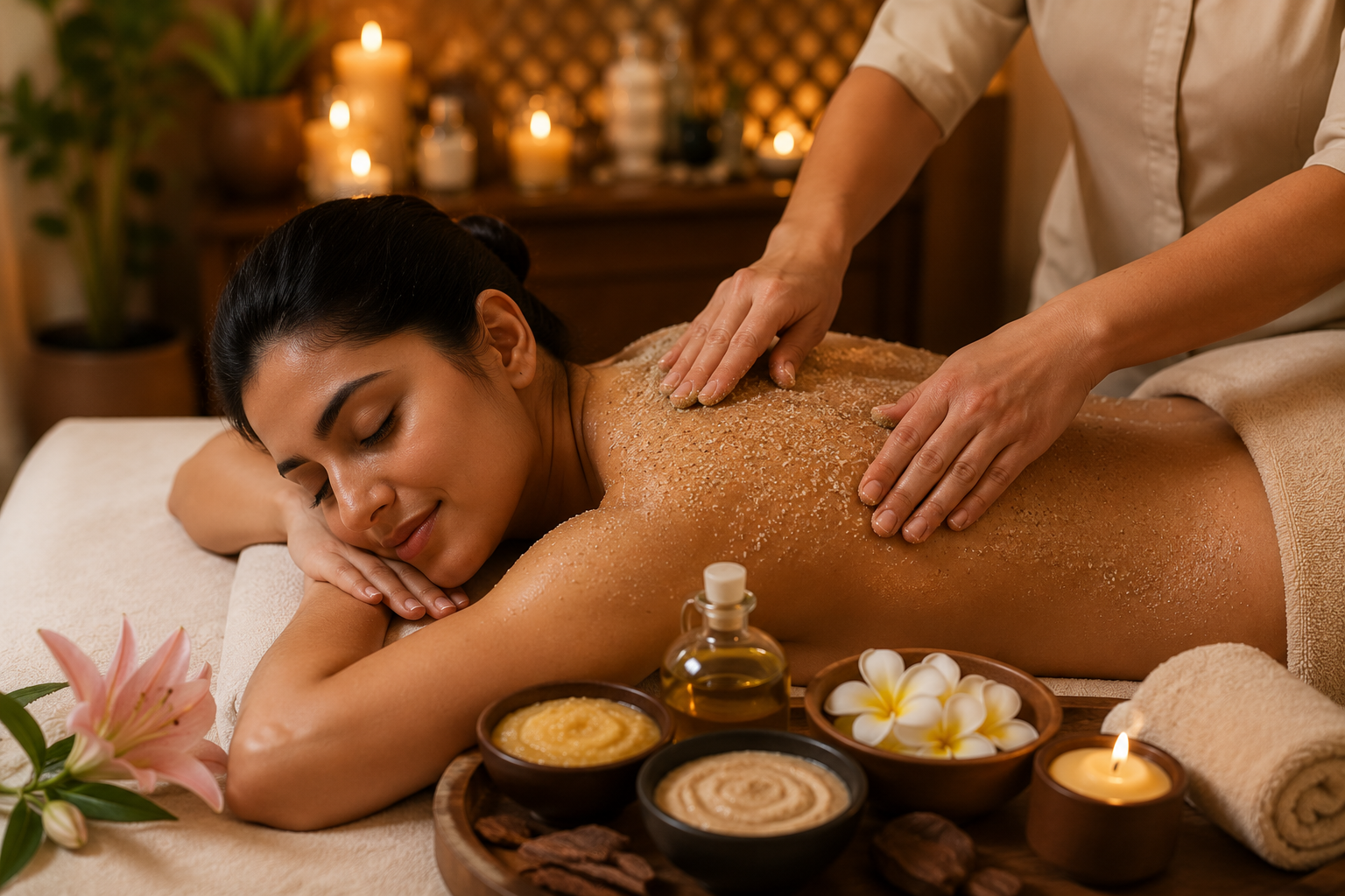 Aura Wellness & Spa body polish in Lucknow