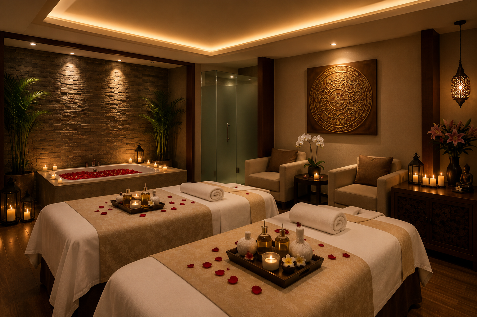 Aura Wellness & Spa couple suite in Lucknow