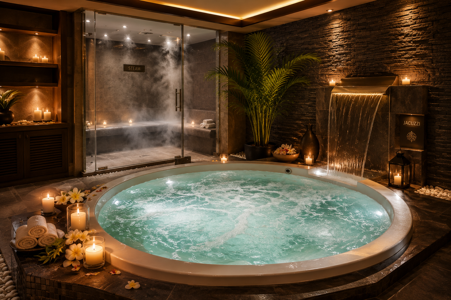 Aura Wellness & Spa steam jacuzzi in Lucknow